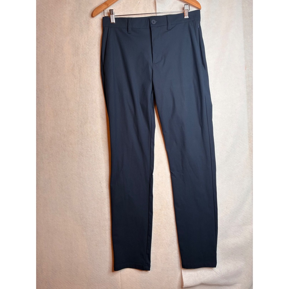 FLX Mens Commuter Pants‎ Navy Blue Stretch Performance Trousers 30x32 RN73277
